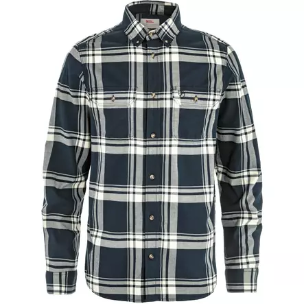 Fjällräven Övik Lite Flannel M Laurel Green-Chalk White - Paidat - 7323451114410 - 1