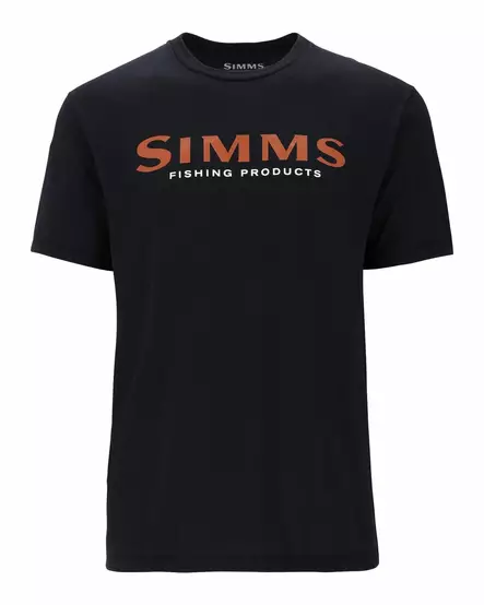 Simms Logo T-Shirt Jet Black - Miesten t-paidat - 694264669280 - 1