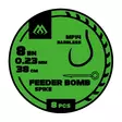 Mikado FB Rig MF14 Spike Barbless Mono 38cm - Valmiiksi sidotut koukut - 5900637119920 - 1