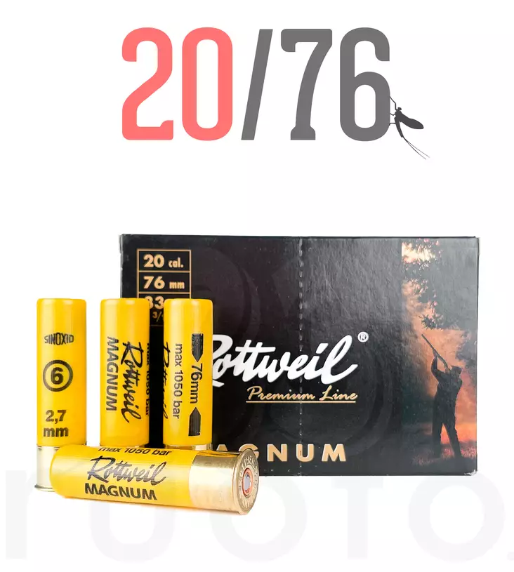 20/76 Rottweil Magnum 33g 10pcs - Metsästyspatruunat, lyijy - 4000294164910 - 1