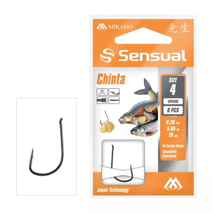 Mikado Sensual Chinta Snelled Hooks 70cm - Valmiiksi sidotut koukut - 5900637062530 - 1