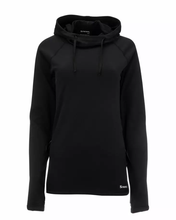 Simms Women's Heavyweight Baselayer Hoody Black - Aluspaidat - 694264555910 - 2