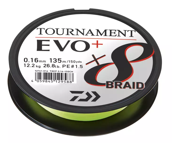 Daiwa Tournament X8 Evo+ Chartreuse - Monikuitusiimat - 4059845129540 - 1