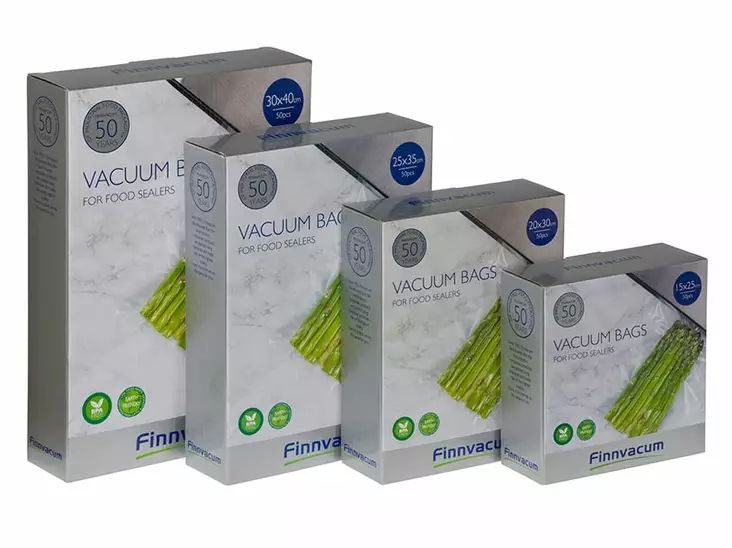 Finnvacum Uritettu Vakuumipussi PRO 50kpl - Vakuumikoneet ja -tarvikkeet - 7340066115250 - 1