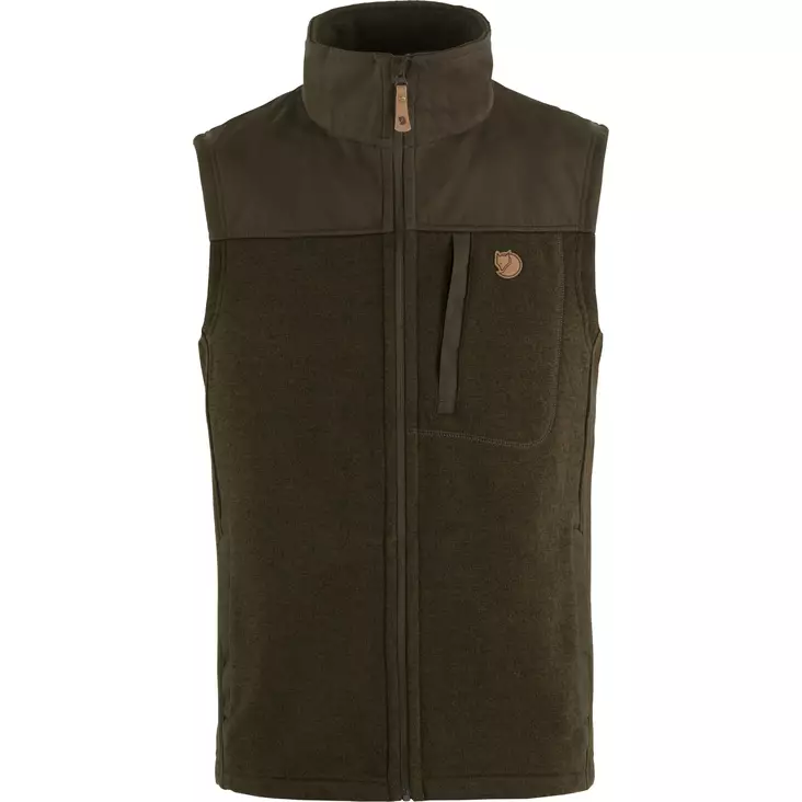 Fjällräven Buck Fleece Vest M Dark Olive - Välitakit - 7392158940370 - 1