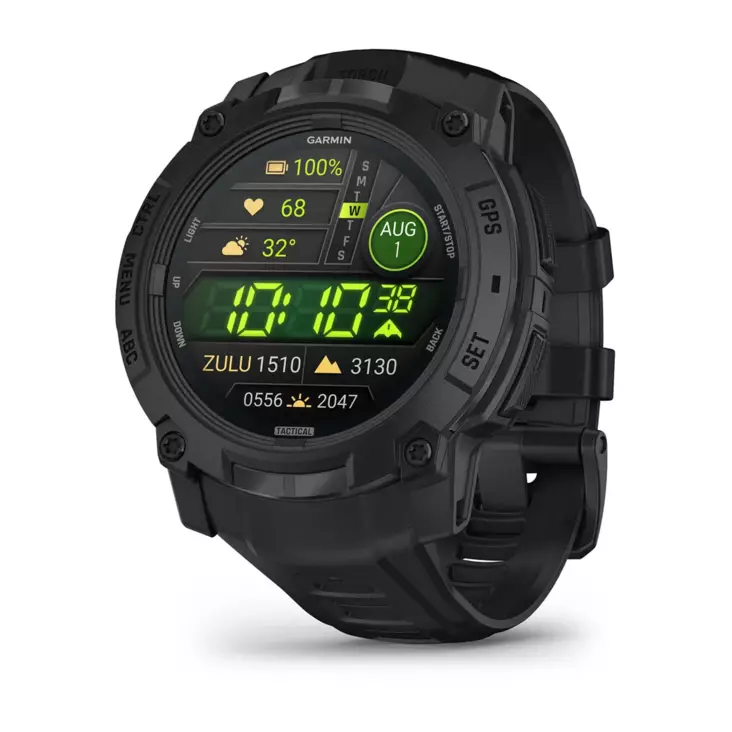 Garmin Instinct 3 Amoled 50mm Tactical, Black - GPS-paikannuslaitteet ja kellot - 010-03020-50 - 1