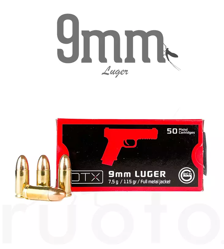 Geco DTX FMJ 9mm Luger 7,5g - Patruunat 9x19 - 4000294179570 - 1