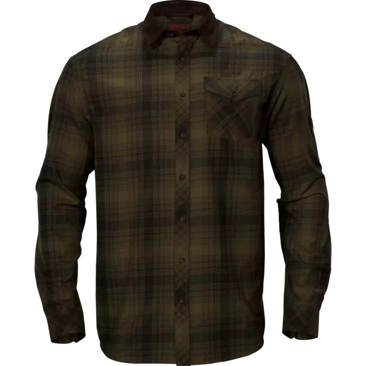 Härkila Driven Hunt Flannel Shirt Olive Green - Metsästäjän paidat - 5714733548320 - 1