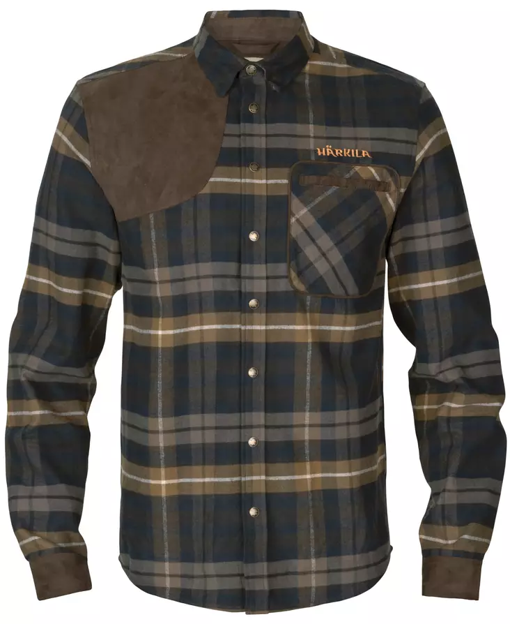 Härkila Jarne L/S Shooting Shirt Dark Olive - Metsästäjän paidat - 5714733632890 - 1