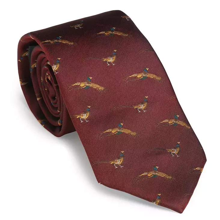 Laksen Flying Pheasnt Tie Wine - Muu metsästysvaatetus - 5707953641070 - 1