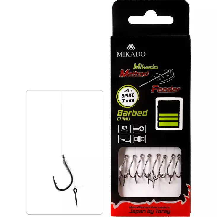 Mikado MF Rig HMFB12I Spike Mono Barbed - Valmiiksi sidotut koukut - 5900637722090 - 1