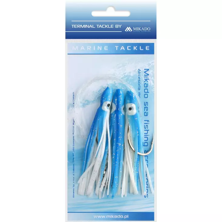 Mikado Octopus Rig 8cm 3x6/0 Blue/White - Pohjaonginta- & turskarigit - 5900637138310 - 1