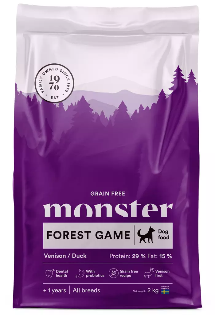 Monster Dog Grain Free Forest Game - Monster -koiranruoat - 7350040125090 - 1