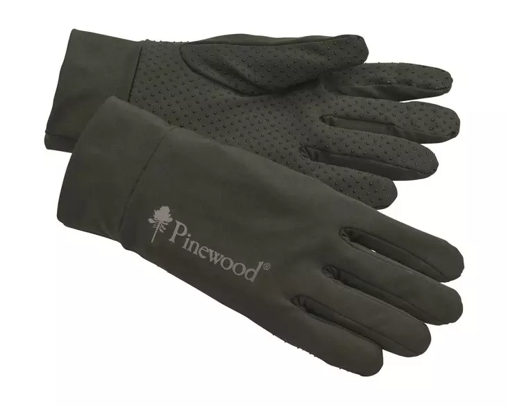 Pinewood Thin Liner Glove Green M-L - Metsästäjän hanskat - 7331090158320 - 1