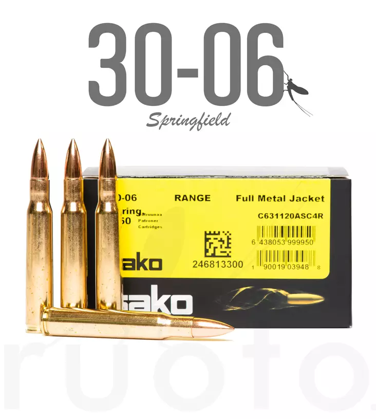 Sako Range FMJ 30-06 Sprg 8,0g 50pcs - Patruunat 30-06 Springfield - 6438053999950 - 1