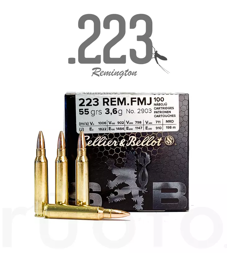 S&B FMJ .223 Rem 3,6g - Patruunat 223 Remington - 8590690341870 - 1