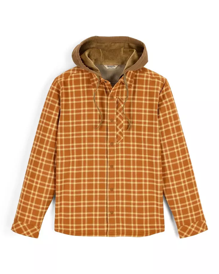 Simms Coldweather Hooded Shacket Wakemup Plaid Stonefly - Muut takit - 694264695890 - 1