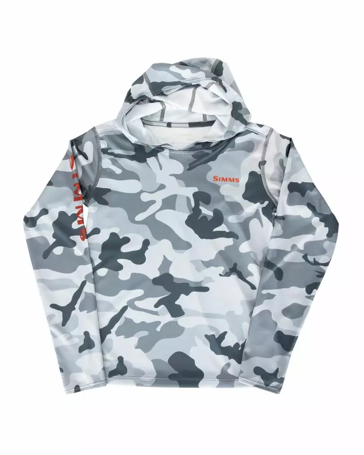 Simms Kid's Solar Tech Hoody Woodland Camo Steel - Hupparit - 694264567180 - 1
