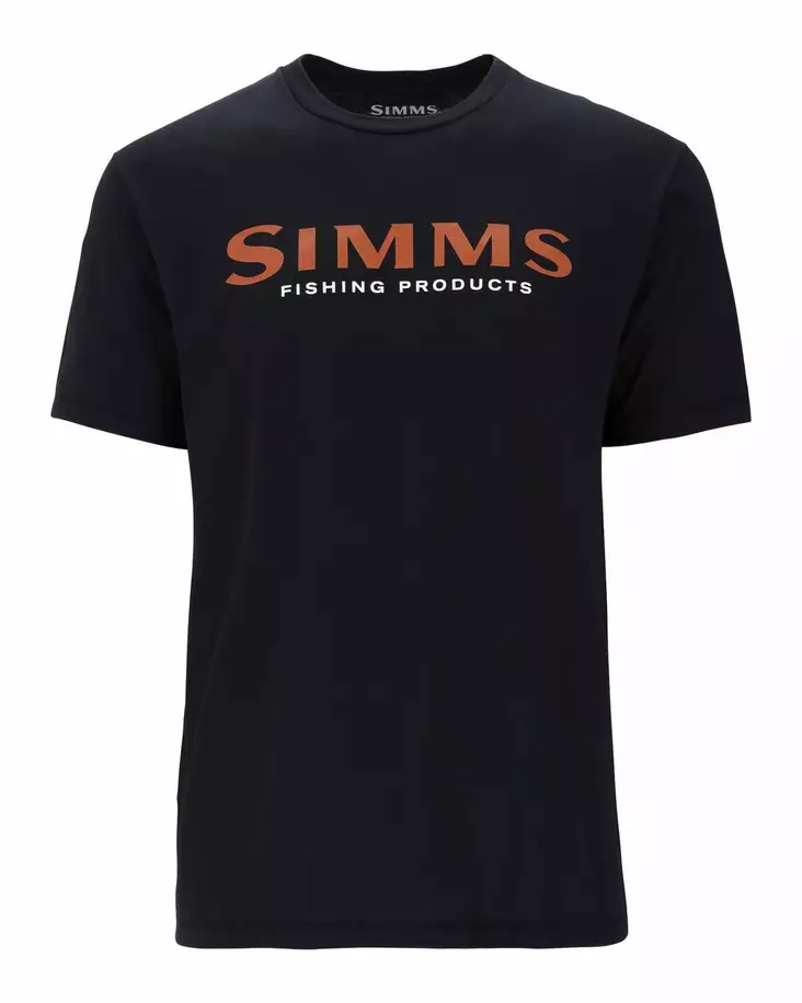 Simms Logo T-Shirt Jet Black - Miesten t-paidat - 694264669280 - 1