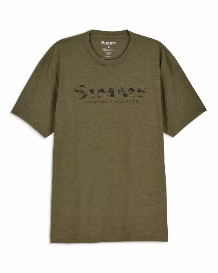 Simms Shroud Fill Logo T-Shirt Military Heather - Miesten t-paidat - 694264711750 - 1