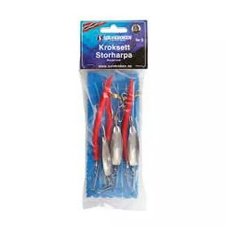 Sølvkroken Kroksett Storharpa Nr 5 - Valmiit meririgit - 7056960008450 - 1