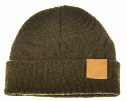 Ahrex Tight Knit Leather Patch Beanie Loden -pipo - Pipot - 655043968291 - 1