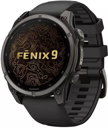 Garmin fenix 9 47mm Carbon Grey DLC Black Silicone - GPS-paikannuslaitteet ja kellot - 010-04762-11 - 1
