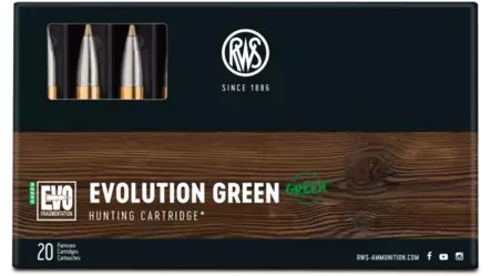 RWS Evolution Green .308Win 9,0g 20pcs - Patruunat 308 Winchester - 4000294086441 - 1