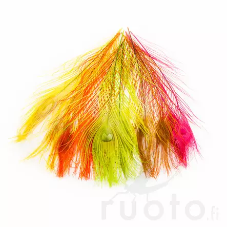 Silvergrey Peacock Eye Feathers Riikinkukon silmähöyhen - Vieheensidontamateriaali - 900453-52-40450300001 - 2