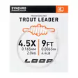 Loop Synchro 9' Trout Leader - Nylonkartioperukkeet - 827142057941 - 5