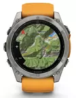 Garmin Fenix 8 - 51 mm AMOLED Sapphire, Titanium with Spark orange graphite silicone band - GPS-paikannuslaitteet ja kellot - 010-02905-11 - 2