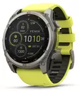Garmin Fenix 8 - 51 mm Solar Sapphire Titanium with Amp yellow graphite silicone band - GPS-paikannuslaitteet ja kellot - 010-02907-21 - 1