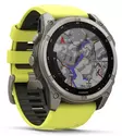 Garmin Fenix 8 - 51 mm Solar Sapphire Titanium with Amp yellow graphite silicone band - GPS-paikannuslaitteet ja kellot - 010-02907-21 - 2