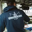 Grundens Logo Boat Hoodie Dark Navy - Hupparit - 0840316314091 - 4
