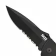 SOG Escape Clip Point Serrated Black - Taittoveitset - 729857996631 - 4