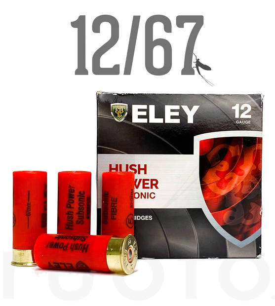 12/67 Eley Hush Power Subsonic 32g 25pcs - Metsästyspatruunat, lyijy - 5036388518641 - 1