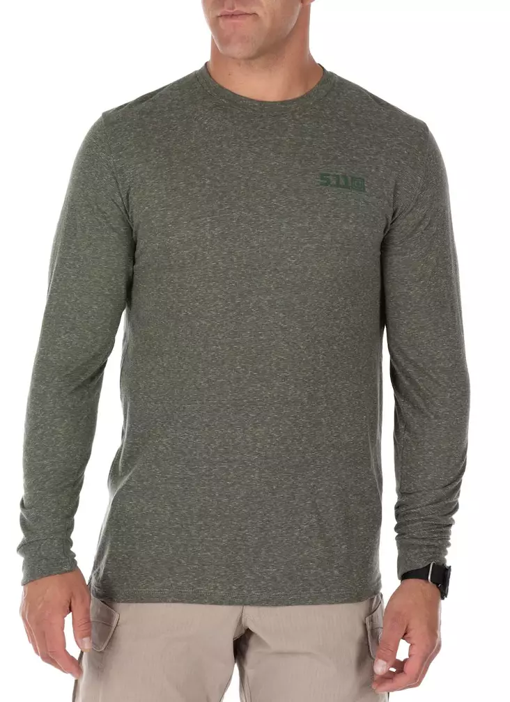 5.11 Triblend Legacy L/S Tee Green - Taktiset paidat - 888579358391 - 1
