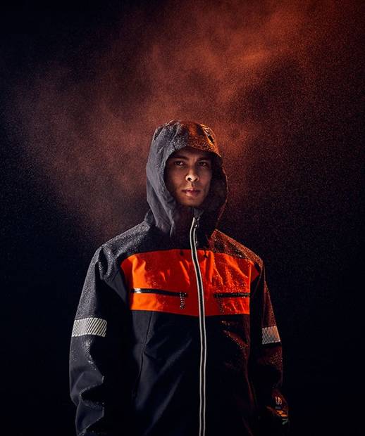 simms orange jacket