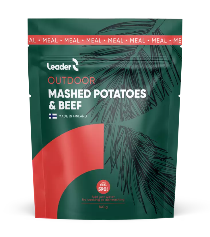 Leader Outdoor Mashed Potatoes Beef 140g - Retkiruuat - 6430080443451 - 1