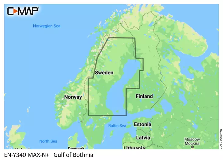 C-MAP LOC-Y340 Gulf Of Bothnia - Karttakortit - 9420024192801 - 1