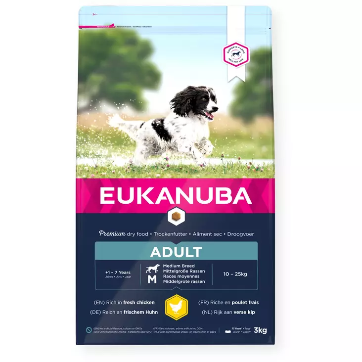 Eukanuba Dog Adult Medium - Eukanuba-koiranruoat - 8710255120041 - 1