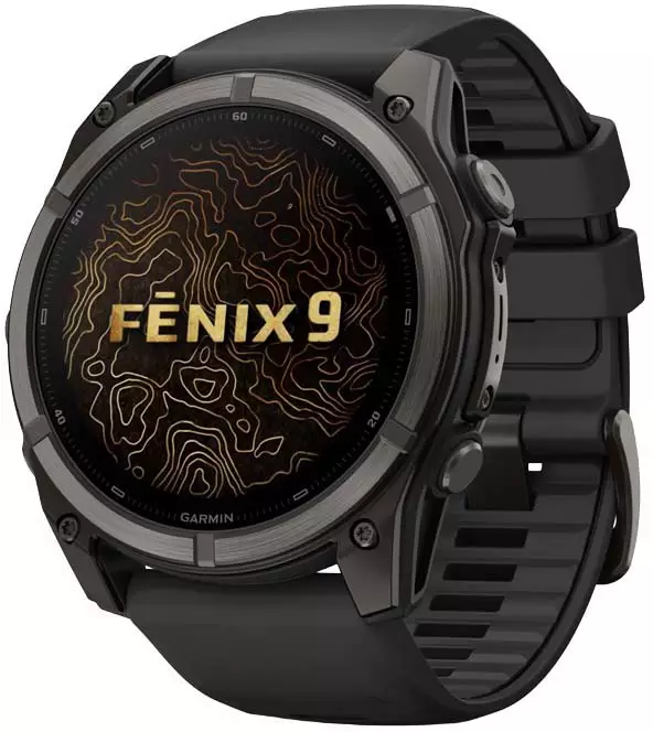 Garmin fenix 9 51mm Carbon Grey DLC Black Silicone - GPS-paikannuslaitteet ja kellot - 010-04763-11 - 1