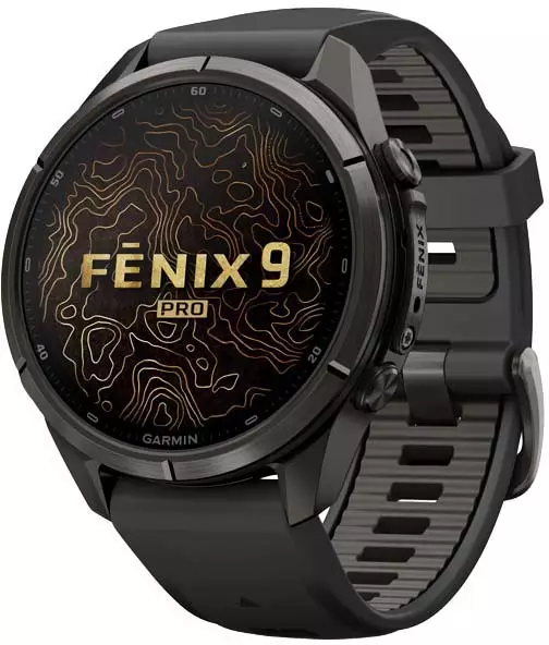 Garmin Fenix 9 Pro inReach 43mm Carbon Grey DLC Titanium Black/Pebble - GPS-paikannuslaitteet ja kellot - 010-04335-11 - 1