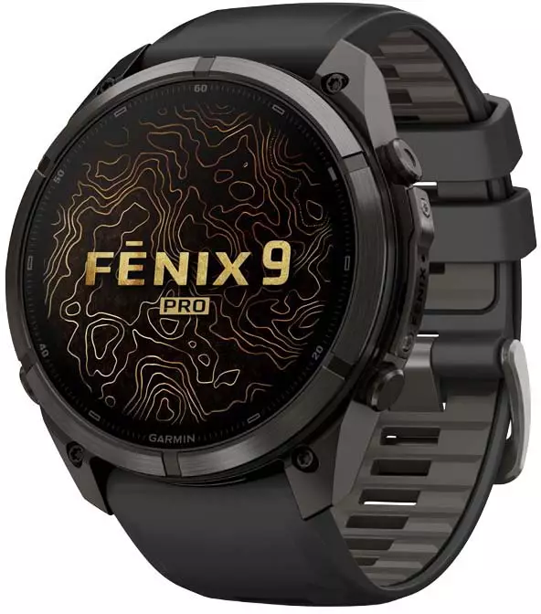 Garmin Fenix 9 Pro inReach 51mm Carbon Grey DLC Titanium Black/Pebble - GPS-paikannuslaitteet ja kellot - 010-04337-11 - 1