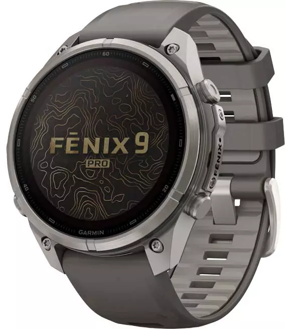 Garmin Fenix 9 Pro inReach 51mm SOLAR Titanium with Pebble Grey - GPS-paikannuslaitteet ja kellot - 010-04338-01 - 1