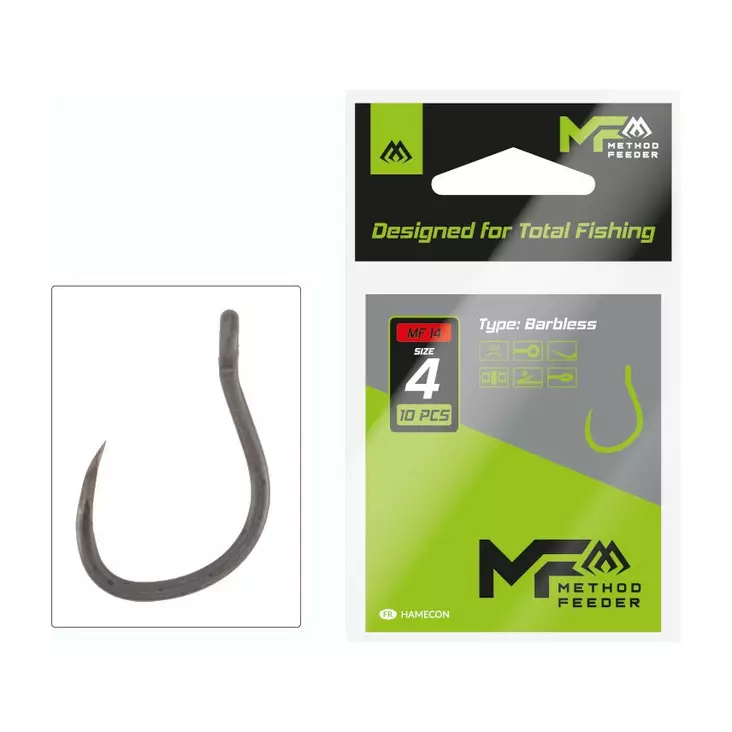 Mikado MF14 Hook Barbless - Silmälliset & lapiopäiset koukut - 5900637119821 - 1