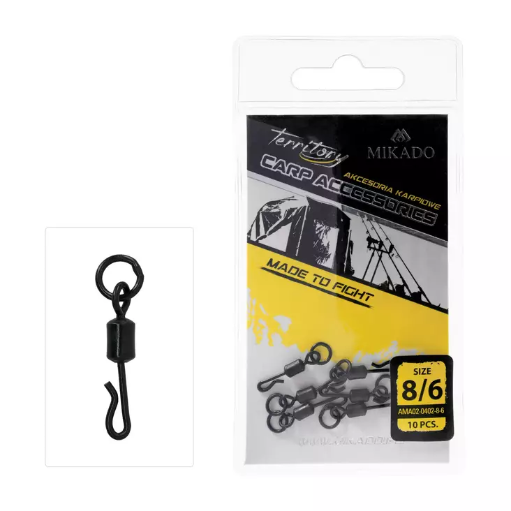 Mikado Quick Change Swivel with Ring #8 - Leikarit, renkaat & linkit - 5900637686101 - 1