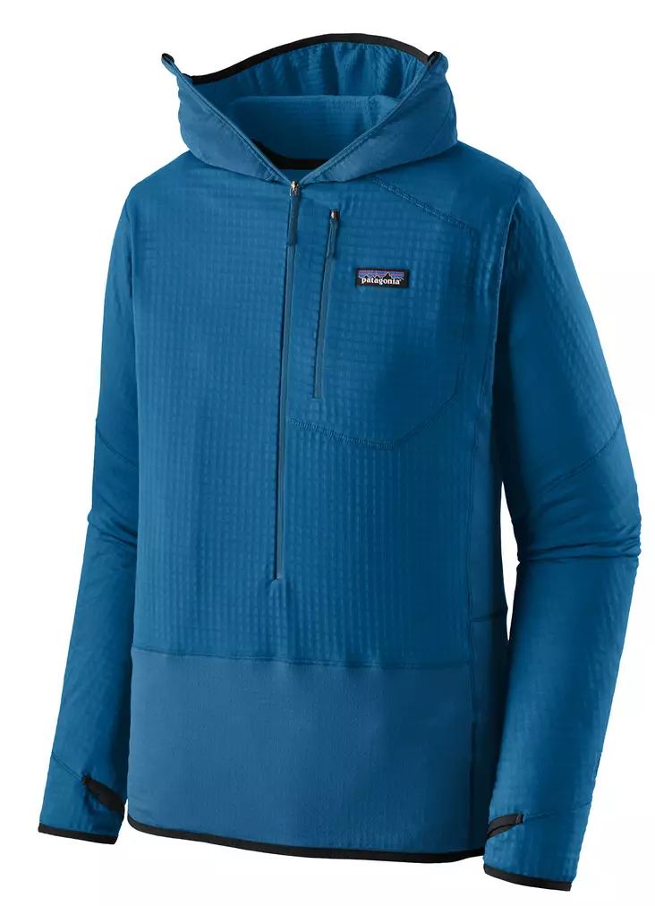 Patagonia Mens R1 Pull-Over Hoody Endless Blue - Fleecepaidat - 196924297821 - 1