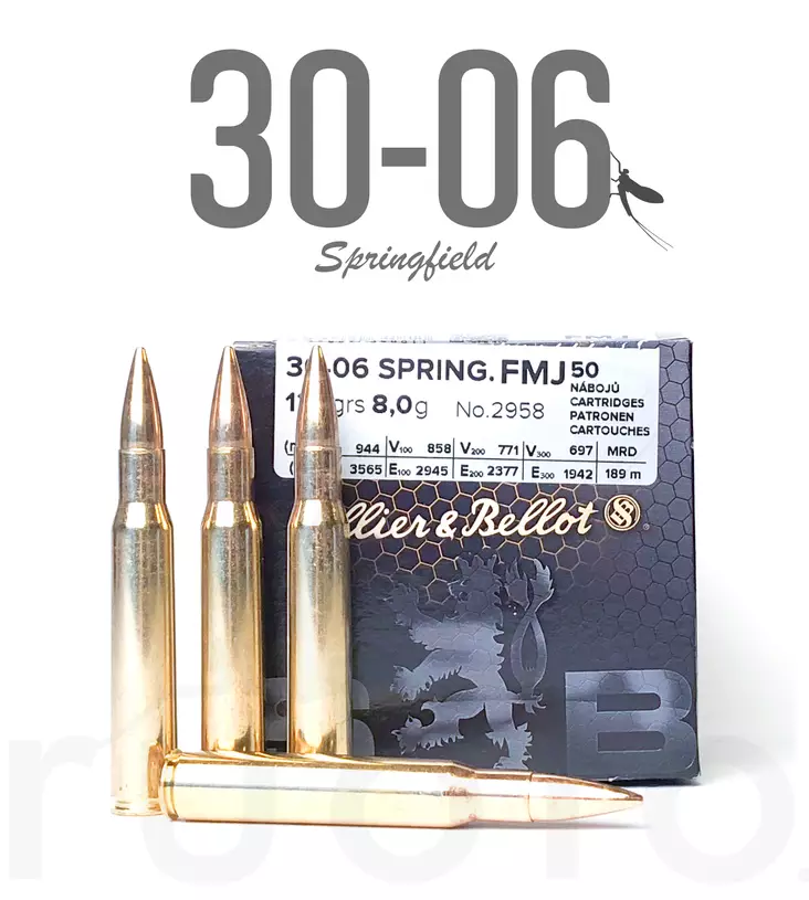 S&B FMJ 30-06 Sprg 8,0g - Patruunat 30-06 Springfield - 8590690340811 - 1