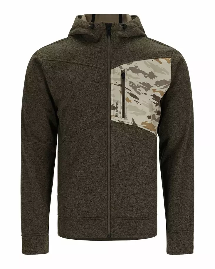 Simms CX Hoody - Full Zip Dark Stone/Ghost Camo Stone - Hupparit - 694264610541 - 2